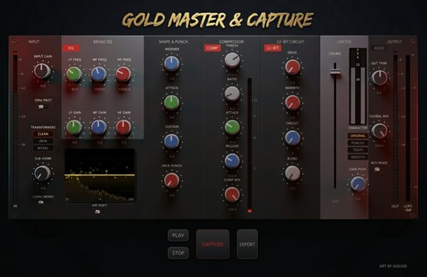 GOLD V2: Master & Capture. Vst3, Au,Standalone. Win/Osx